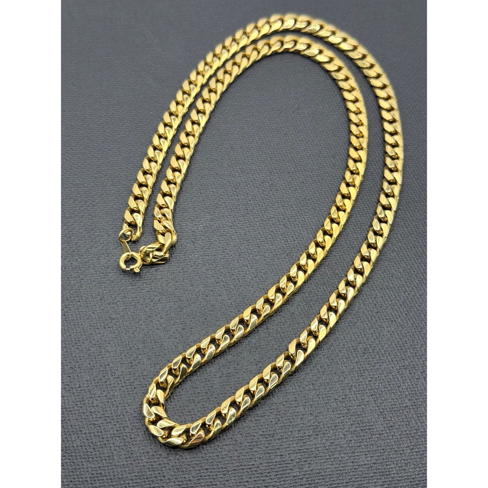 Vintage Gold tone Curb Chain Necklace 24" Chunky Y2K Korea Statement